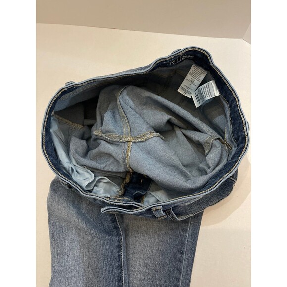 Time And Tru High Rise Skinny Distressed Jeans Size 14 - Picture 6 of 7